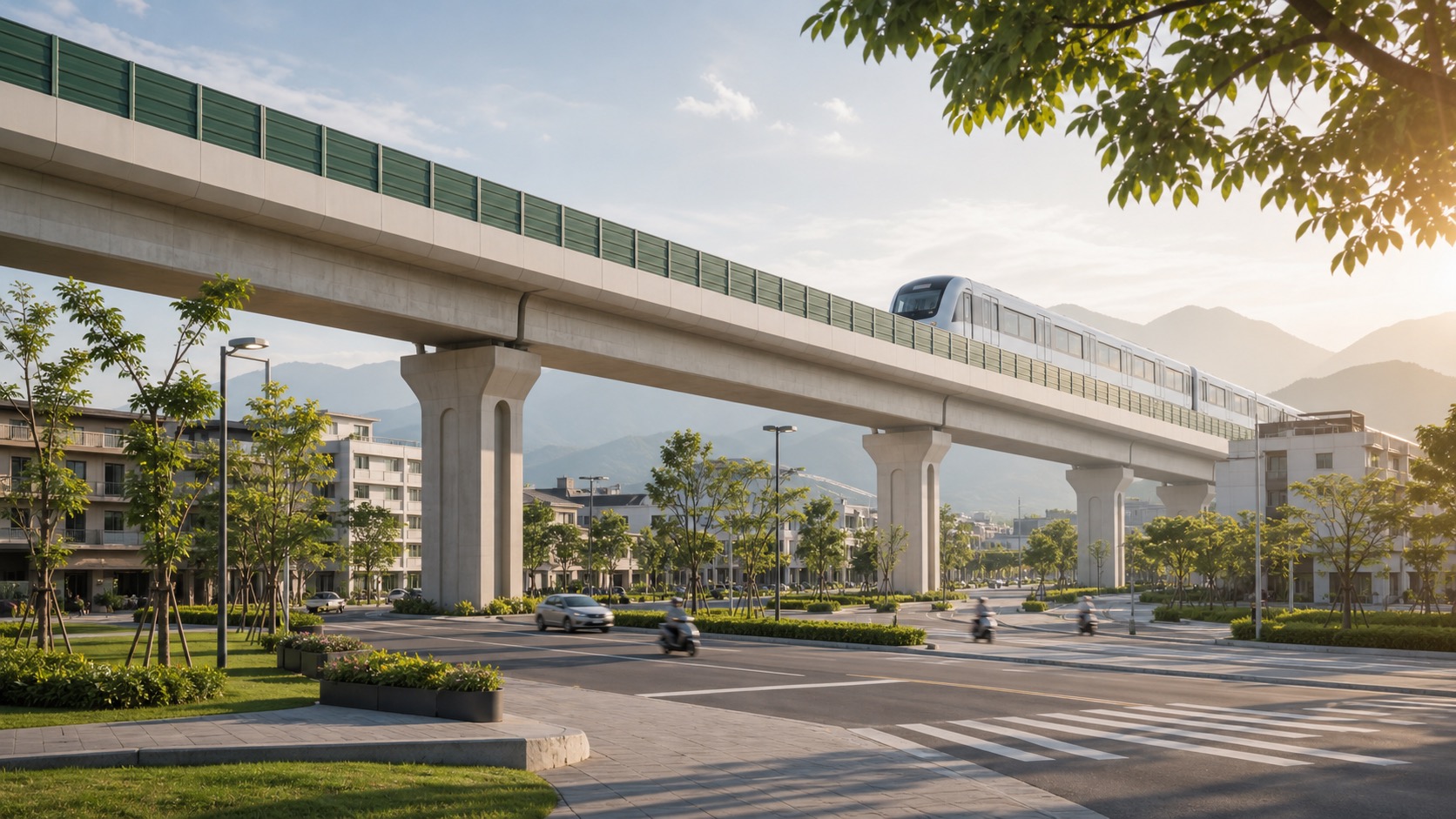 羅東鐵路高架化與城市交通示意圖